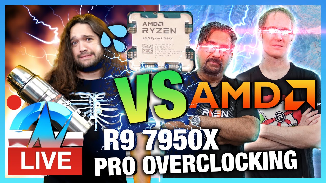 LIVE: AMD vs. GN Extreme Overclocking 7950X: Learning How to Overclock