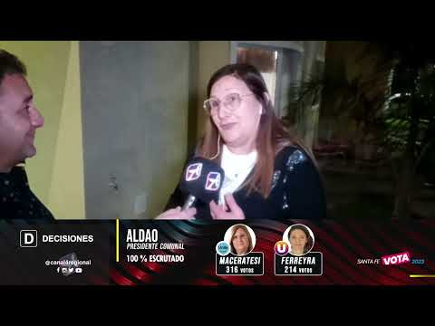 Elecciones Santa Fe 2023: Claudia Maceratesi reelecta en Aldao