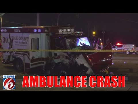 2 critically injured when ambulance, pickup collide on US-27 in Polk County