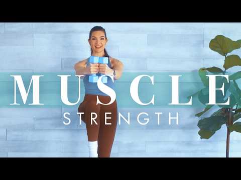 Weight Training Workout to Build Muscle for Beginners & Seniors // Strength w/ Dumbbells