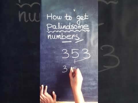 How to get palindrome numbers👉simple method to find out👉#palindromenumber #palindrome #numbers