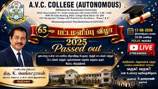 65th ANNUAL CONVOCATION - A.V.C. COLLEGE (AUTONOMOUS)