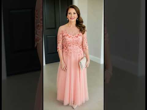 Beautiful Embroidered Mesh Mother of the Bride Gowns