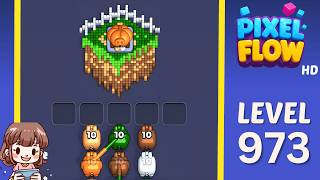 Pixel Flow Level 973 Solution Walkthrough