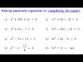 Completing the Square - Solving Quadratic Equations │Algebra