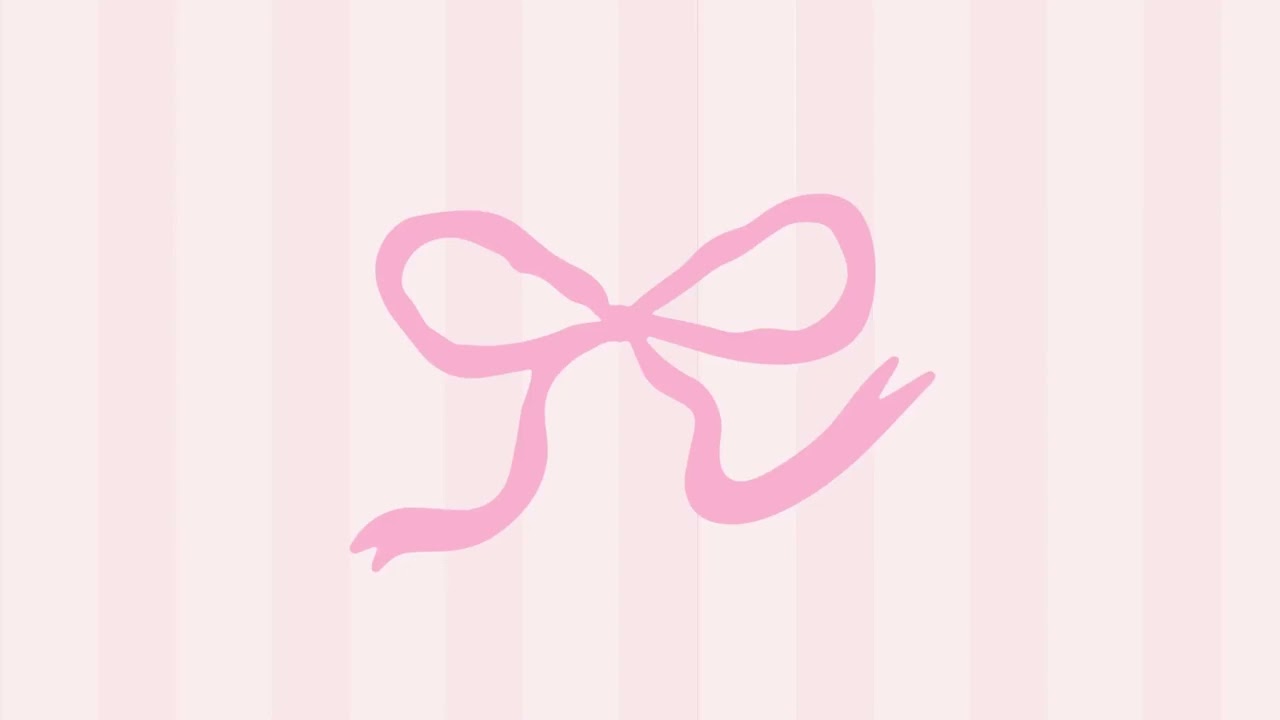 Bow Background With Lofi Music Part 7 Aesthetic Wallpaper Background Coquette Pink Screensaver TVArt