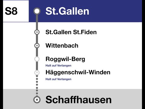 THB Ansagen » S8 St.Gallen — Schaffhausen (2021 Eingestellte Linie) | SLBahnen