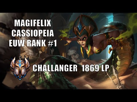 EUW RANK #1 MAGIFELIX CASSIOPEIA vs SYNDRA | 13/1/6 KDA | EUW CHALLANGER ELO |
