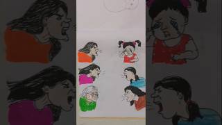 Download lagu The cycle of Anger🥲😡 #satisfyingart #art #painting #drawing #emotionalstory mp3