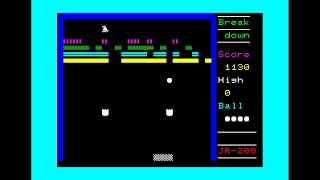 Panasonic JR-200 Game: Breakdown (1982 Hudson Soft)