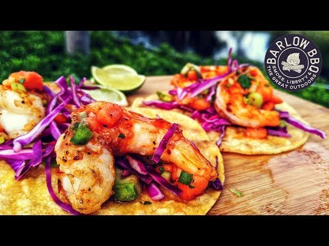 Grilled Shrimp Street Tacos with Papaya Jalapeno Salsa | Barlow BBQ