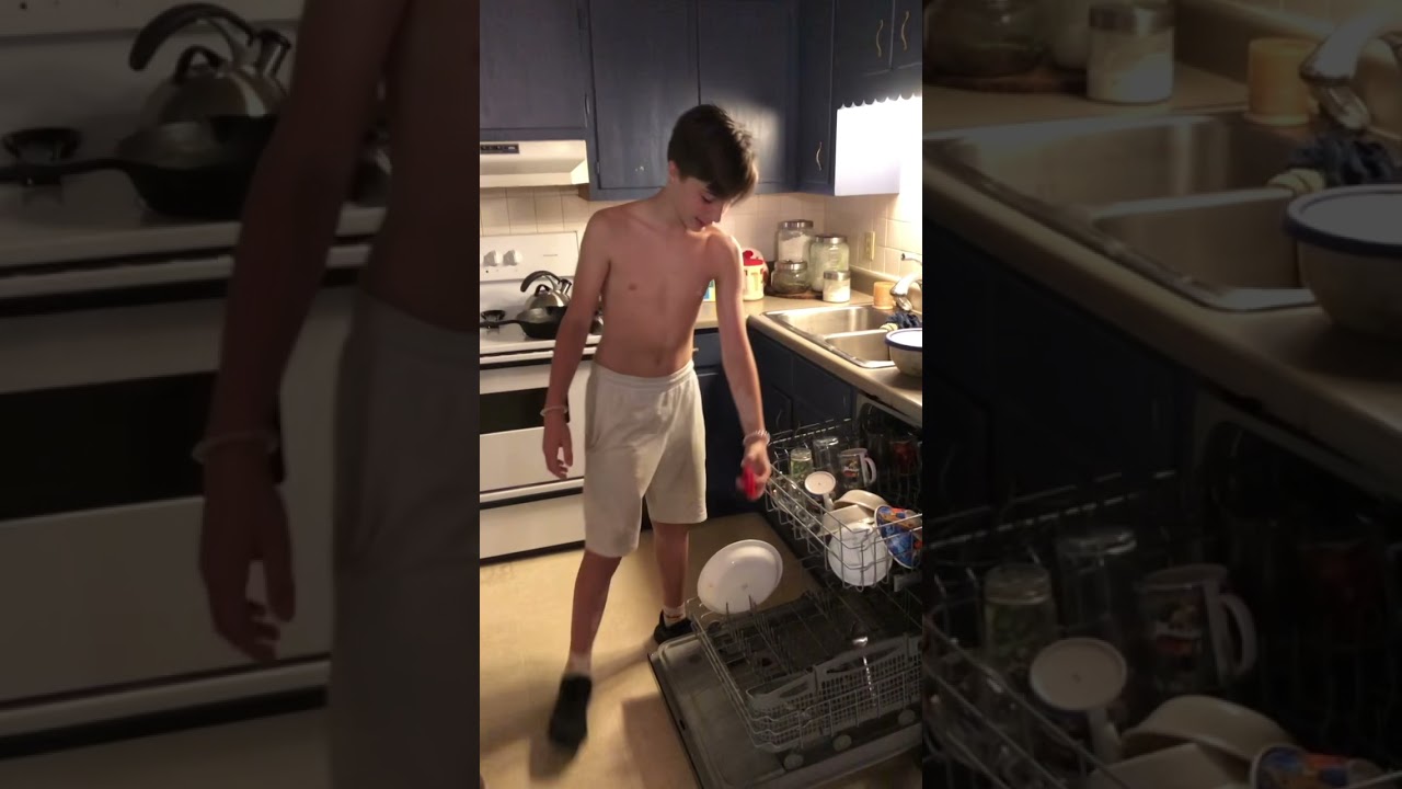 Loading dishwasher