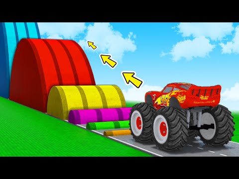 MONSTER TRUCK vs MASSIVE SPEED BUMPS in Teardown