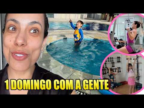 VLOG 1 Domingo com a gente - piscina, academia , bagunça e mais | Kathy Castricini