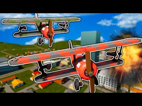 Epic Biplane Dogfight in Lego City! - Brick Rigs Multiplayer Roleplay