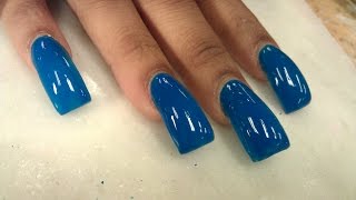 Navy Blue Long Whale Nails Part 1 of 2