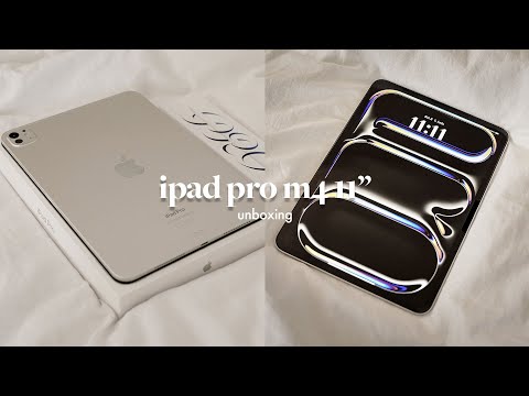 ✨NEW M4 iPad Pro + apple pencil pro & accessories *aesthetic unboxing* 📦☁️✨