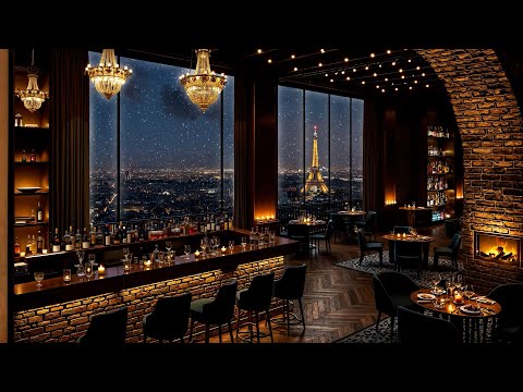 Elegant Winter Night Jazz in Paris Luxury Bar 🎷 Sweet Saxophone Jazz Music for Good Mood, Chill