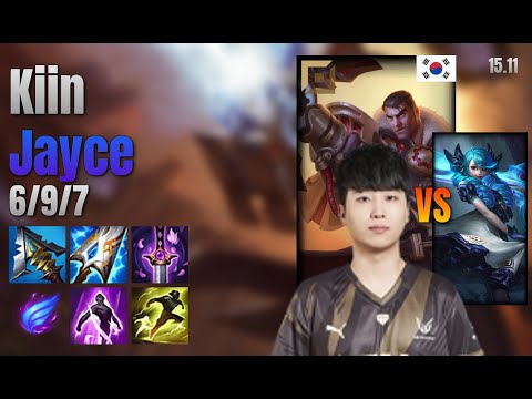 Kiin Top Jayce vs Gwen lol KR solo rank Full Game 15.11 | 기인 제이스 vs 그웬