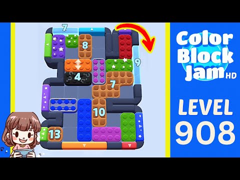 Color Block Jam Level 908 Solution Walkthrough