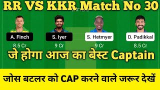 rr vs kkr dream11 team | dream 11 team of today match | rajasthan vs kolkata dream11 team prediction