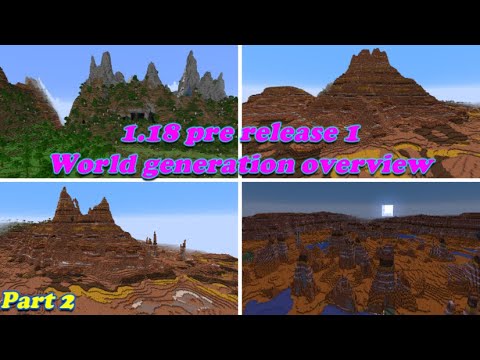 Minecraft 1.18 pre release 1 world generation overview part 2