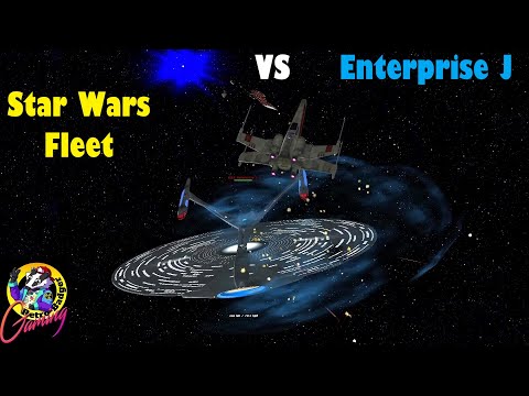 Star Wars Fleet ATTACKS The ENTERPRISE J - Star Trek Ship Battles