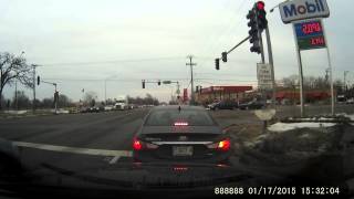 preview picture of video 'Justice, IL - Passive Agressive Driver Won't Turn'