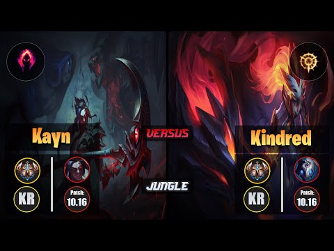 Challenger KAYN [Dark Harvest] (Jungle) VS  KINDRED - Challenger KR Patch 10.16
