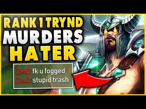 #1 TRYNDAMERE WORLD VS. TOXIC HATER IN HIGH-ELO (INSANELY CLOSE GAME) - League of Legends