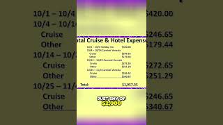 🚢 Cruise Expenses - My October breakdown
