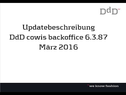 Updatebeschreibung März 2016 / DdD COWIS – Warenwirtschaft, Kassensoftware & E-Commerce
