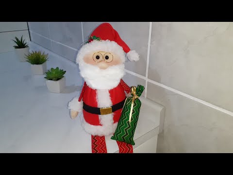Aprenda como fazer um Papai Noel pernudo! Papai Noel de garrafa pet! Fácil!