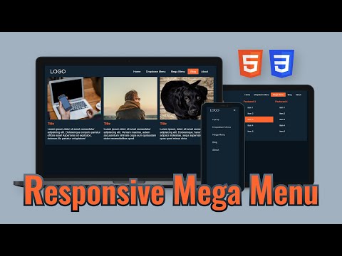 Responsive Mega Menu And Multi Level Dropdown Animations Html Css Javascript Tutorial 2020