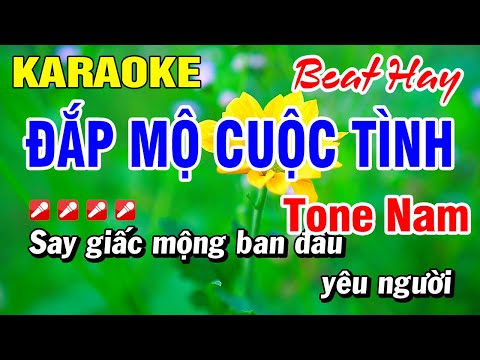 Karaoke Đắp Mộ Cuộc Tình Tone Nam Nhạc Sống Đẳng Cấp | Hoài Phong Organ