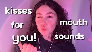 asmr pop pop bubble kisses with regular kisses wet mouth sounds and comforting words whisper 