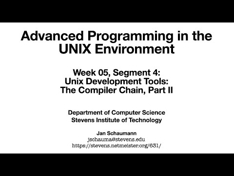 Advanced Programming in the UNIX Environment: Week 05, Segment 4 - The Preprocessor