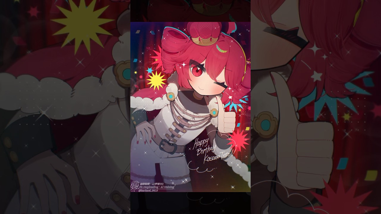 HAPPY BIRTHDAY KASANE TETO!【重音テト】 #イラストメイキング #イラスト #重音テト