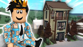 building a TALL TINY FAMILY BLOXBURG HOUSE in my n
