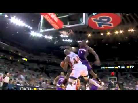 Amare Stoudemire monster facial dunk on Anthony Tolliver in the rim vs Golden State Warriors