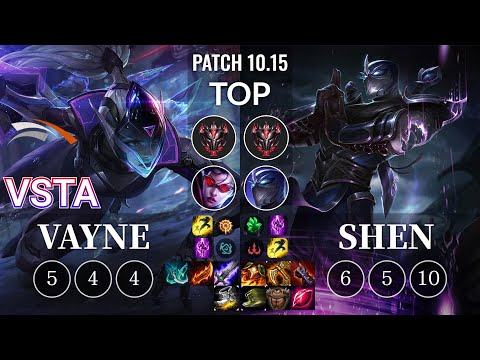 HLE Vsta Vayne vs Shen Top - KR Patch 10.15