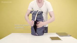 Stighlorgan Rori Rolltop Laptop Backpack / black (FL85-79) - відео 1