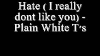 Hate I really dont like you - Plain White T&#39;s *Lyrics*