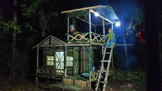 Download lagu Camping Hujan Deras|| Membangun Shelter Bertingkat Di Hutan Bersama Istri Tidur Nyenyak mp3