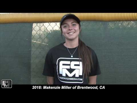2018 Makenzie Miller Shortstop and Outfield Softball Skills Video