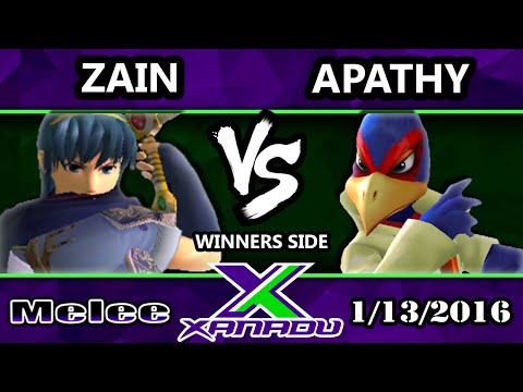 S@X 132 - Apathy (Falco) Vs. Zain (Marth) SSBM Tournament - Smash Melee