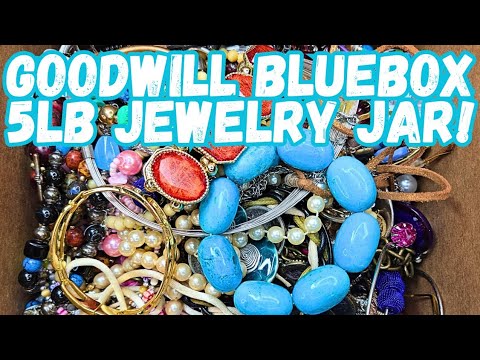 925 SILVER! 😍 Goodwill BlueBox 5lb Jewelry Jar Unboxing #jewelryunboxing #jewelryjar