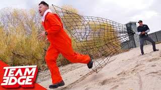 Capture the Prisoner on the Run!! | High Powered Net Gun!