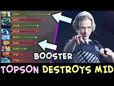 Topson DESTROYS 9,000 MMR BOOSTER on mid — ALL-STARS match