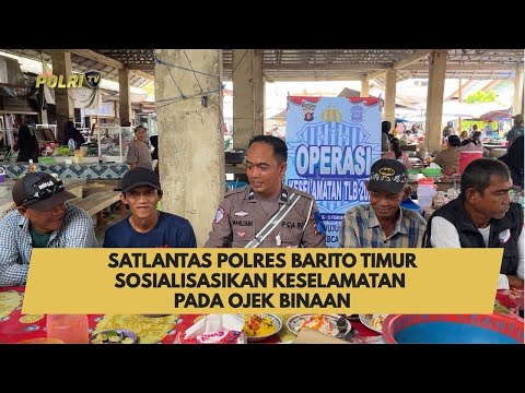 SATLANTAS POLRES BARITO TIMUR SOSIALISASIKAN KESELAMATAN PADA OJEK BINAAN